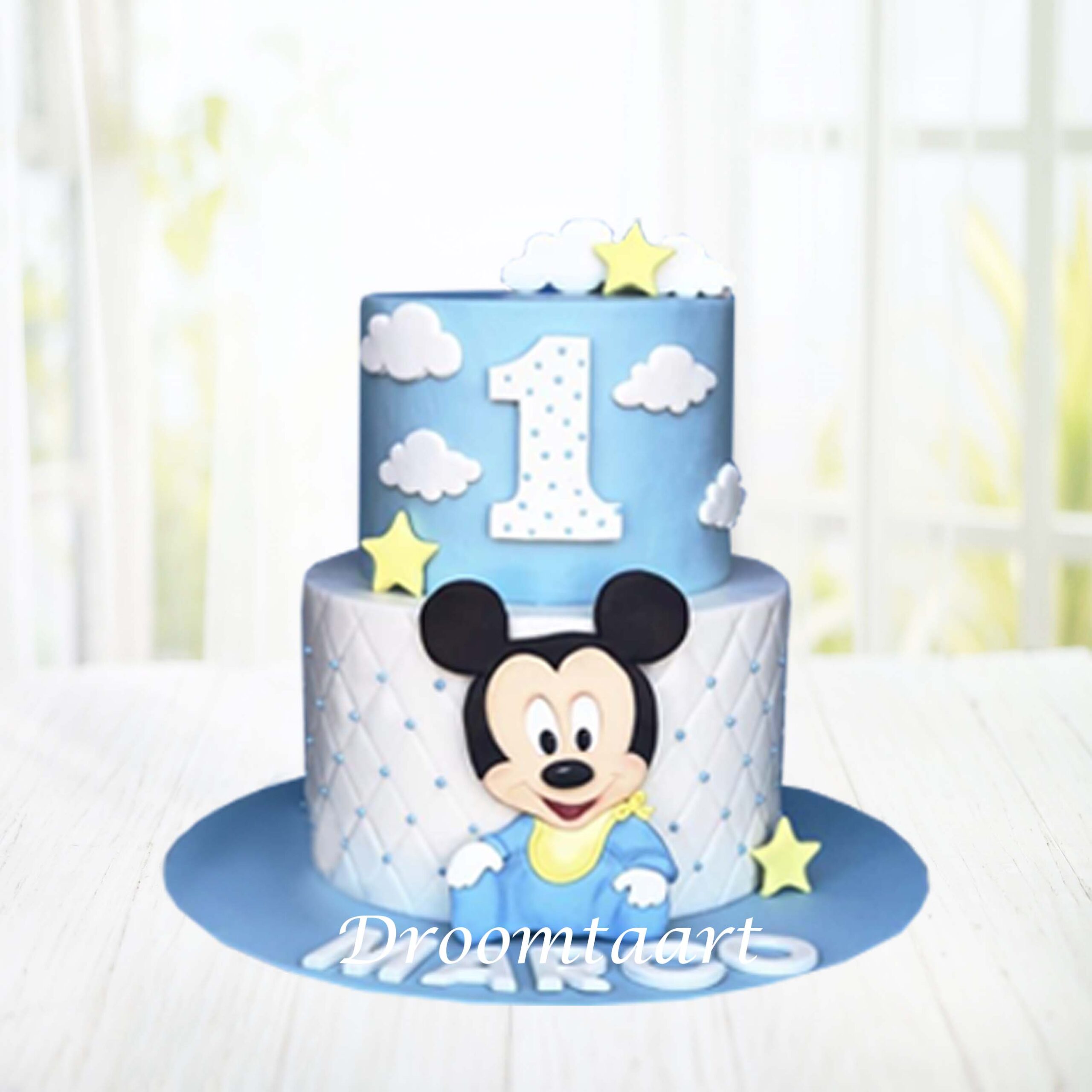 Doe voorzichtig Gespecificeerd onze Mickey Mouse Baby Mickey taart 1 - Droomtaart