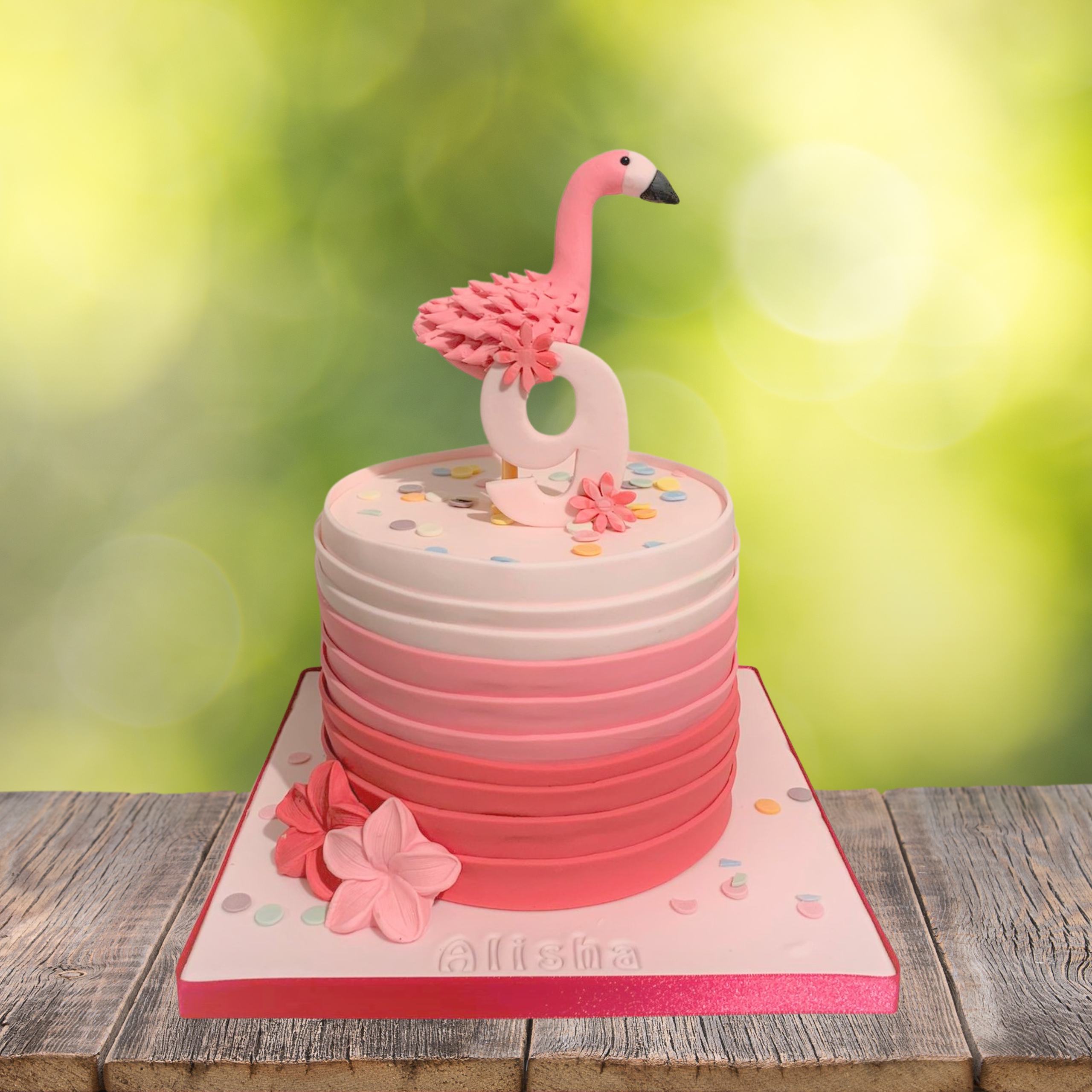 Gelach Havoc Flash Dieren taart flamingo 1 - Droomtaart