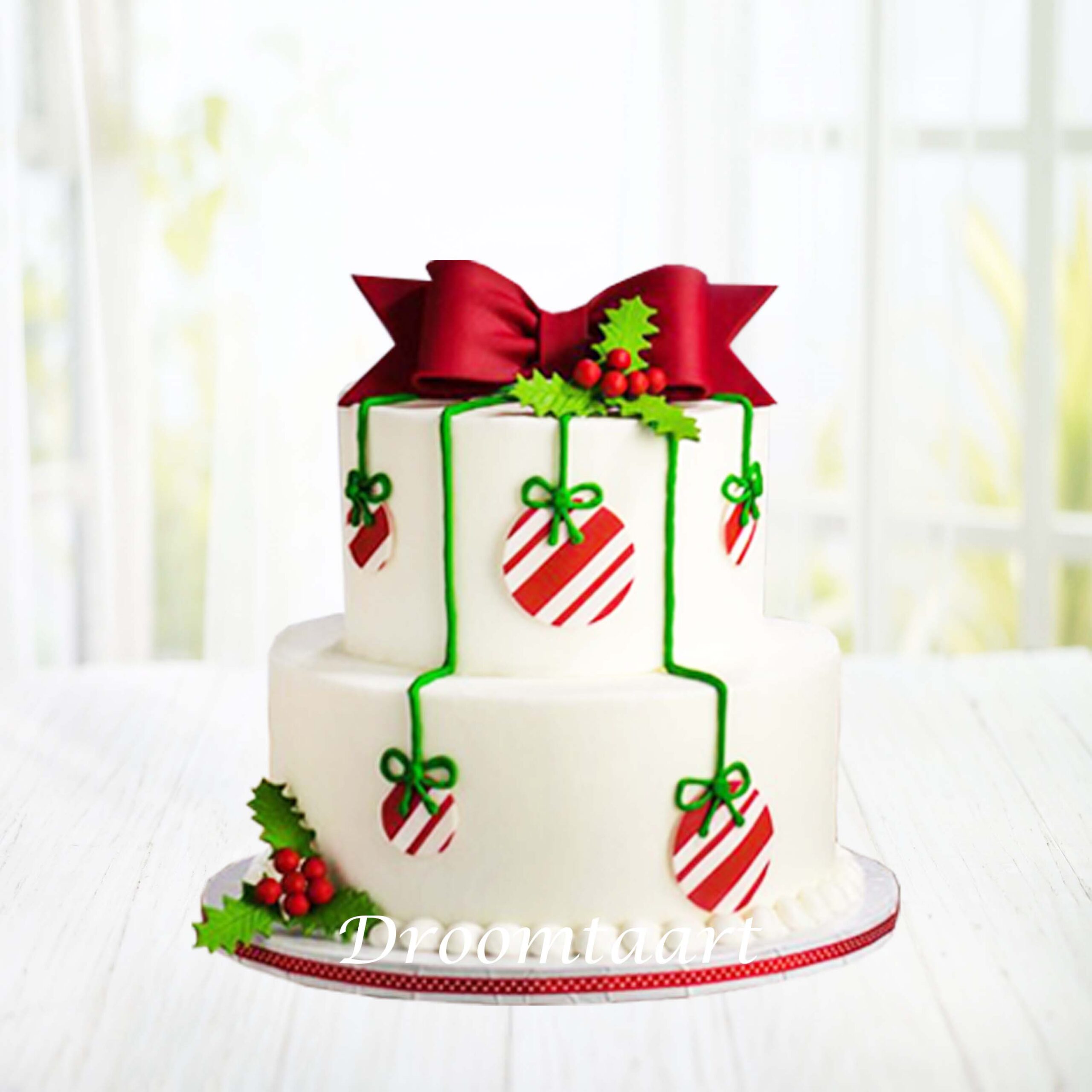 Ontslag envelop voordeel Kerst taart kerstballen - Droomtaart