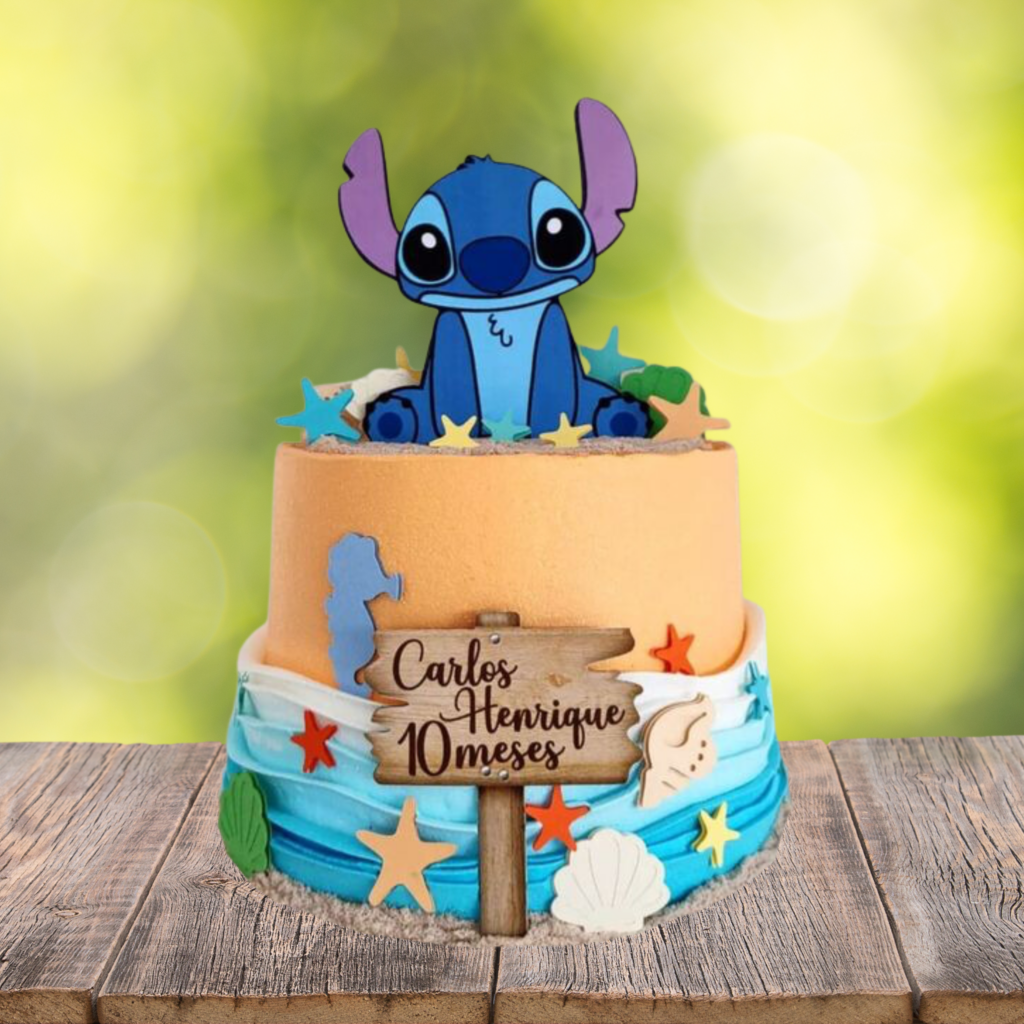Stitch taart 4 (2D topper) - Droomtaart