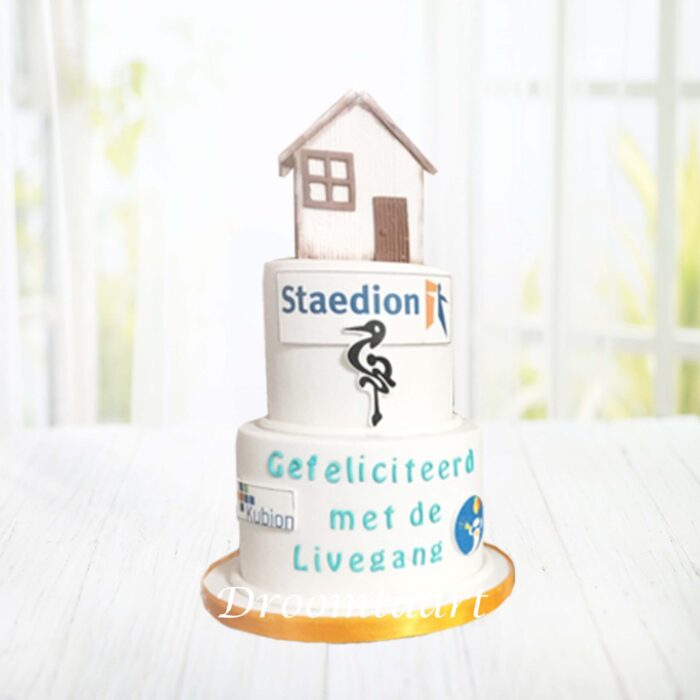 Logo taart 2 lagen - Afbeelding 1