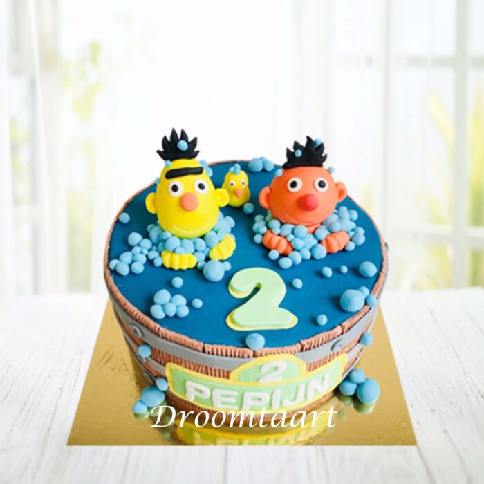 Sesamstraat Bert en Ernie taart - Afbeelding 1